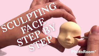 How to make a fondant face explained step by step [upl. by Carolann138]