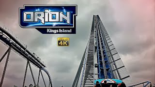 2024 Orion Roller Coaster On Ride Back Seat 4K POV Kings Island [upl. by Hayidan]