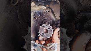 💥how to change a chain sprocket shortvideo viralvideo bike [upl. by Elleiad982]