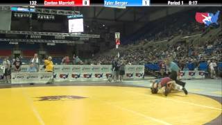 Fargo 2012 132 Round 6 Canten Marriott Missouri vs Tyler Berger Oregon [upl. by Suehtomit]