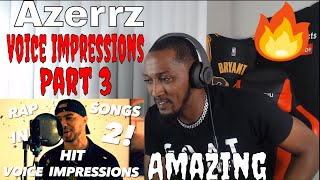 Azerrz Hit Rap Songs in Voice Impressions 3 ft Polo G Dababy Lil Nas X Pooh Shiesty REACTION [upl. by Neyuh]