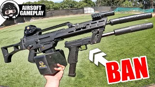 me INSULTAN y BANEAN por USAR ESTO❗️ 🤬🚷 Está muy OP ▬ Airsoft Gameplay ▬ SS63 A2  SSE18 😳❗️ [upl. by Sac]