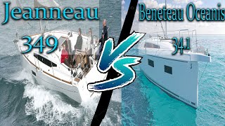 Sailing  Jeanneau 349 vs Beneteau oceanis 341 [upl. by Kat203]