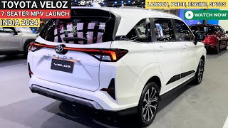 TOYOTA VELOZ 7 SEATER MPV LAUNCH INDIA 2024 All Details [upl. by Memory68]