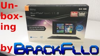 BrackFllo packt aus Unboxing Trekstor SurfTab Twin 116 Pro [upl. by Murtagh]