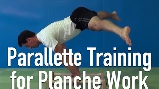 Parallettes Exercise for Planche and Straddle Press Training [upl. by Nnylrefinnej]