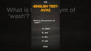 English Test Synonyms A1A2 Level englishimprove testyourknowledge englishtest quiz [upl. by Farlay894]