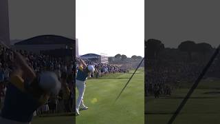 Tommy Fleetwoods INCREDIBLE Ryder Cupwinning tee shot 🤯 [upl. by Assertal364]