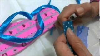 Sandalias decoradas con cinta [upl. by Waylan]