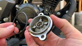 Honda CB125F 2021 onwards Oil and Filter Change [upl. by Publius]