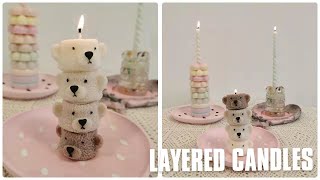 Layered Candle Making For Beginners  Layered Candle Tutorial [upl. by Tomi366]