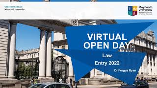 Law  Maynooth University Open Day 2021 [upl. by Prichard]