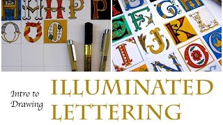 How To Draw Illuminated Letters [upl. by Ydnolem]