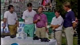 Skins golf match with SeveFaldoWoosnamStewartWalton Heath1991 [upl. by Ahsocin643]