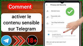 Comment activer le contenu sensible sur Telegram iPhone  Activer le contenu sensible sur Telegram [upl. by Virgilia891]