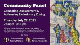 Community Panel on Combating Displacement amp Addressing Exclusionary Zoning [upl. by Wadesworth]