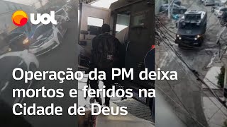 Operação da PM deixa 6 mortos na Cidade de Deus Complexo da Maré tem tiroteio veja vídeos [upl. by Duquette]