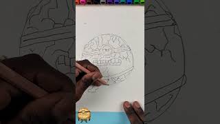 Drawing Bob the minion with colored pencils  Despicable Me 4 Fan Art  drawing viralvideo easy [upl. by Salomie425]