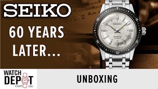 VINTAGE REMAKE Seiko Presage SRPK61J 60th Anniversary Limited Edition  Unboxing amp Review [upl. by Arahahs]