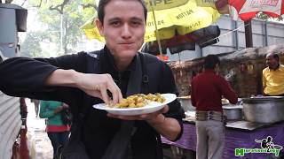 Street Food in India  Bengali Fish Curry and Rice on Camac Street Kolkata India [upl. by Hagerman]