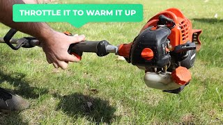 How to Start the Echo SRM225 Weed Eater Grass Trimmer [upl. by Atinna]