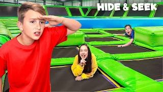 Extreme HIDE amp SEEK In TRAMPOLINE PARK [upl. by Teplica30]