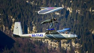 Hang Glider Touches Down on Sail Plane [upl. by Chan]