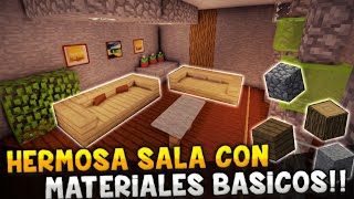 Como hacer una SALA DE ESTAR Moderna en Minecraft [upl. by Tobie969]