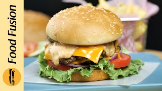 Classic Smash Burger Recipe By Food Fusion [upl. by Lemyt]