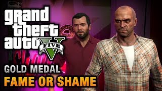 GTA 5  Mission 22  Fame or Shame 100 Gold Medal Walkthrough [upl. by Eenehs]