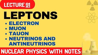 What are leptons  What are the 6 types of leptons  Electron  Tauon  Muon  Neutrinos [upl. by Yenoh941]