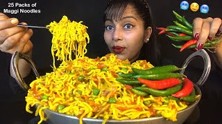 EATING 25 PACKS OF MAGGI NOODLES WITH CHILLIES  MAGGI EATING CHALLENGE  EATING SHOW  MASSY EATING [upl. by Heywood]