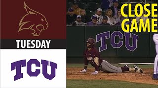 Texas State vs 5 TCU Baseball Highlights  CLOSE GAME  College Baseball Highlights 2024 [upl. by Redep]