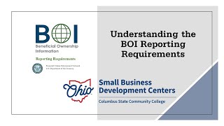 Small Business Beneficial Ownership Information BOI  Ohio SBDC [upl. by Kenlay]