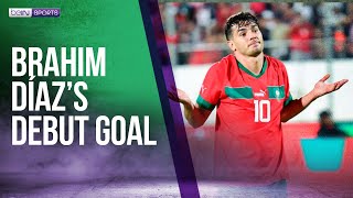 Real Madrid’s Brahim Díaz Scores His Debut Goal for Morocco [upl. by Vudimir]