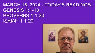 Monday March 18 2024  Readings and Reflection [upl. by Laise]