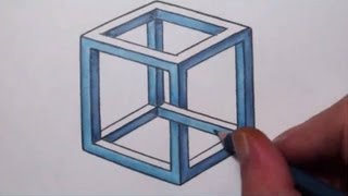 How To Draw an Impossible Cube  Optical Illusion [upl. by Poucher787]