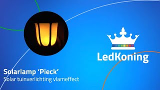 Solarlamp Pieck  solar tuinverlichting vlameffect [upl. by Clerk]