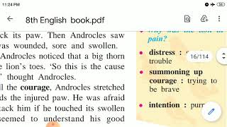 Std 8th Sub English 12 Androcles and the Lion margin questions English workshop 1 to 2 [upl. by Jaynell820]