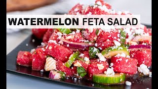 WATERMELON FETA SALAD  perfect summer salad recipe to keep you cool and hydrated [upl. by Breh]