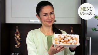 Domowy przepis na ekspresowe mini pączki z serka homogenizowanego Mięciutkie i pyszne MENU Dorotki [upl. by Byrle380]