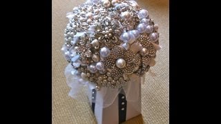 1 Best How To DIY Brooch Bouquet Tutorial Part 1 [upl. by Aubine]