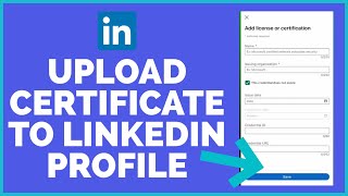 How To Add  Upload Certificate to LinkedIn Profile 2022 [upl. by Anyel184]