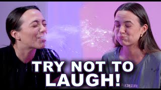 Try Not To Laugh Challenge Fan Edition  Merrell Twins [upl. by Yalahs]