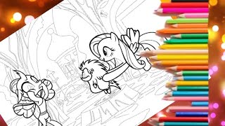 my little pony fluttershy and ocellus coloring book MLP coloring pages for kids [upl. by Ziza545]