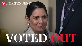 Priti Patel ELIMINATED from Tory leadership contest in first round [upl. by Dressel]