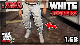 NEW GTA 5 ONLINE HOW TO GET WHITE JOGGERS AFTER PATCH 168 GTA 5 White Joggers Glitch NO NETCUT [upl. by Emmott]