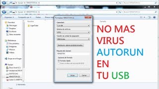 Eliminar Virus autorun memoria USB [upl. by Yarvis]