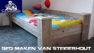 Bed van ruw steigerhout maken [upl. by Sirehc]