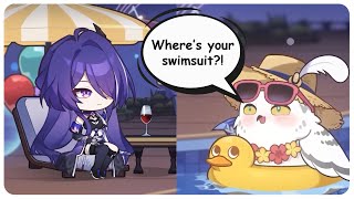 Owlbert Asks Acheron to Wear a Swimsuit  Honkai Star Rail [upl. by Culberson]